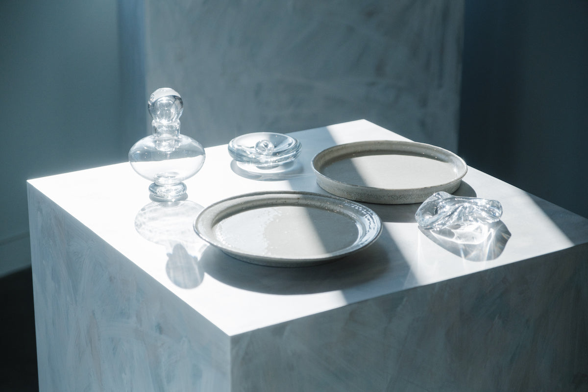 白泥 ナラ灰 切立皿