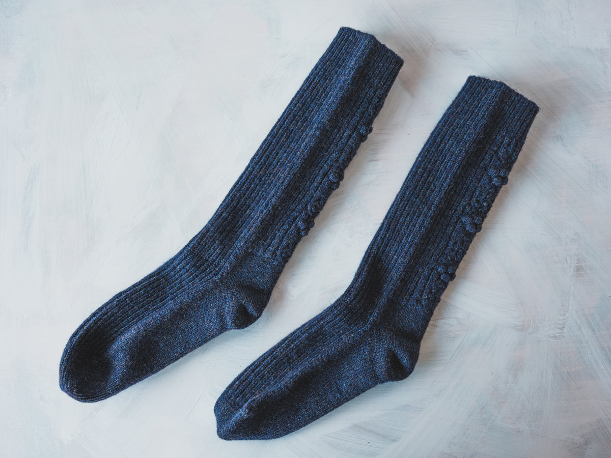 North pole Lamb’s wool socks col.hyacinth