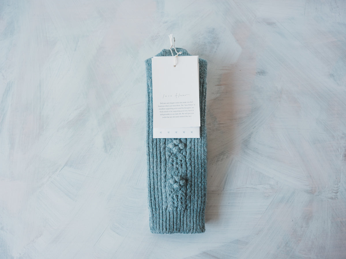 North pole Lamb’s wool socks col.saxeblue