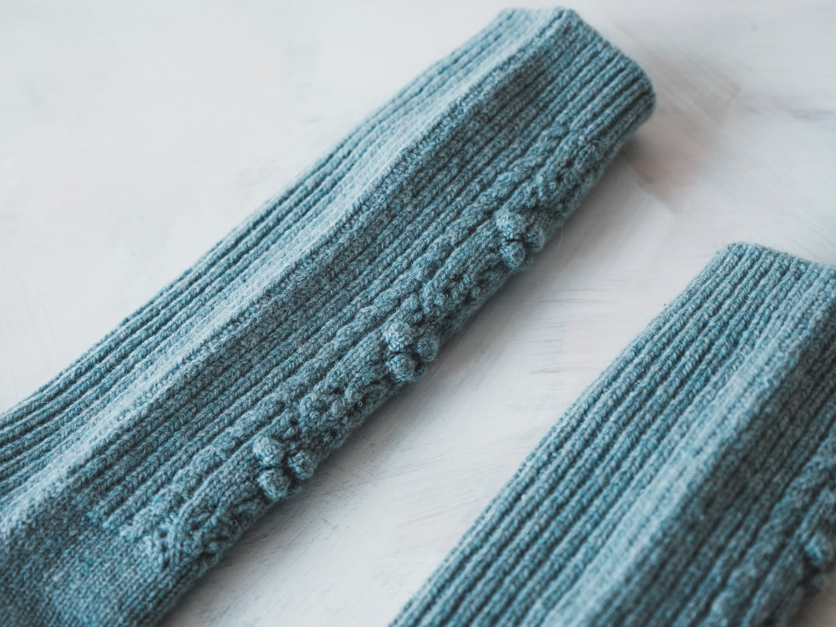 North pole Lamb’s wool socks col.saxeblue