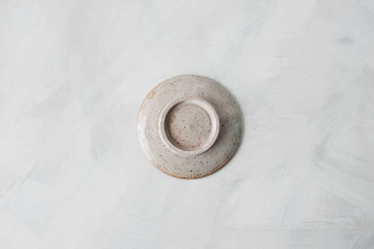 陶 小皿 (灰釉)