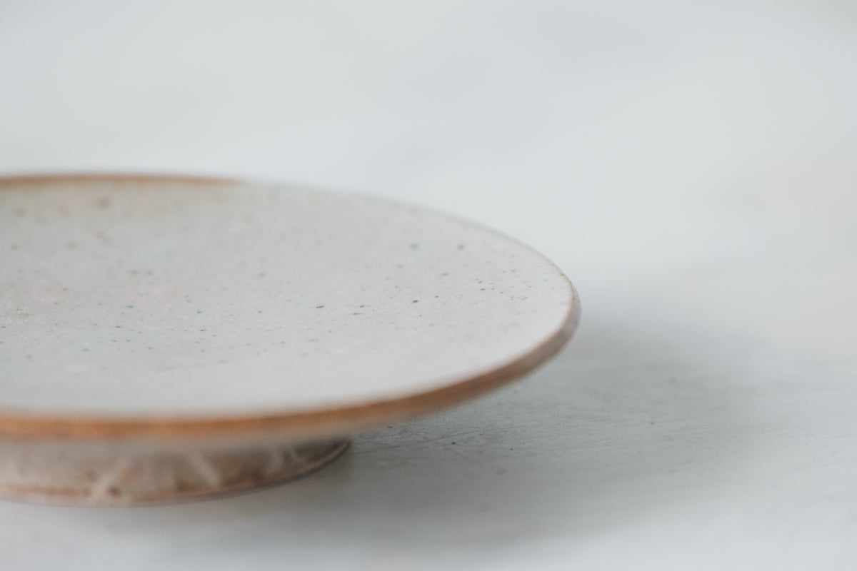 陶 小皿 (灰釉)