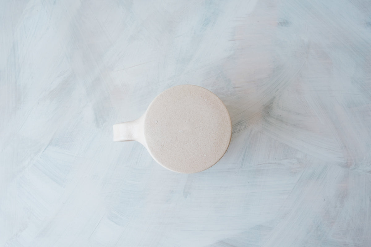 mug white beige