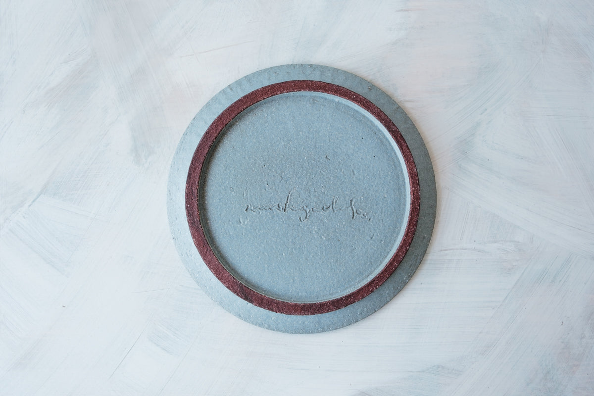 simple plate blue gray