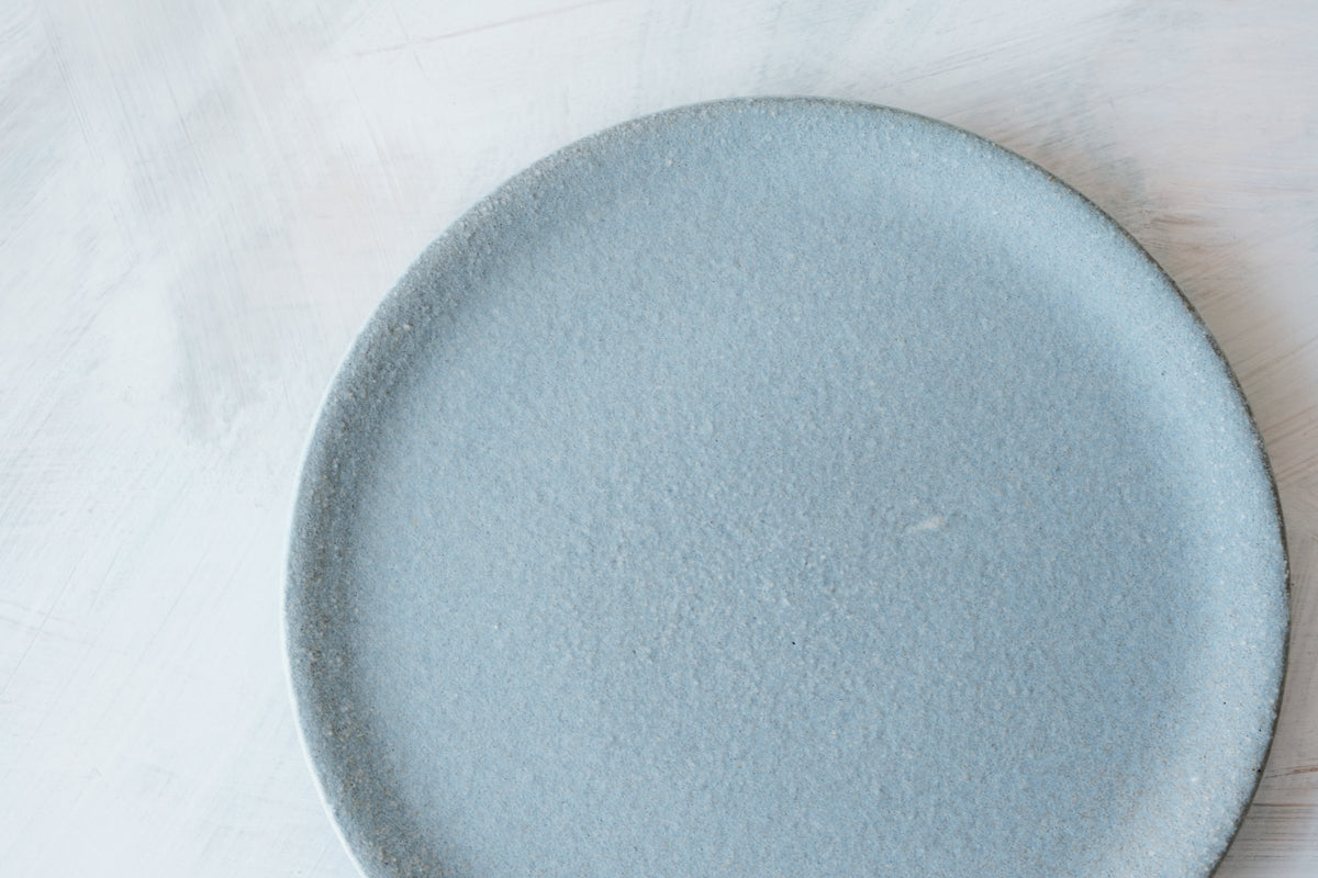 simple plate blue gray