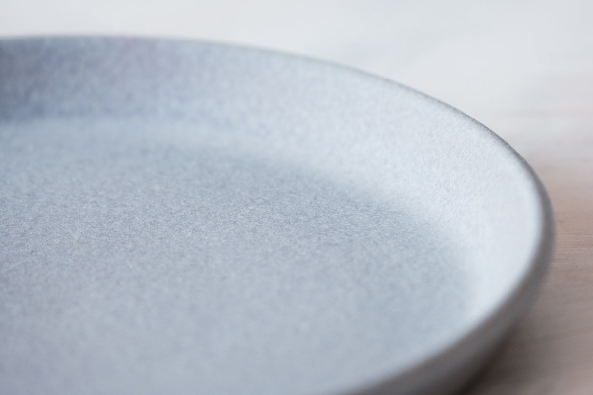 flat small plate bowl white gray purple