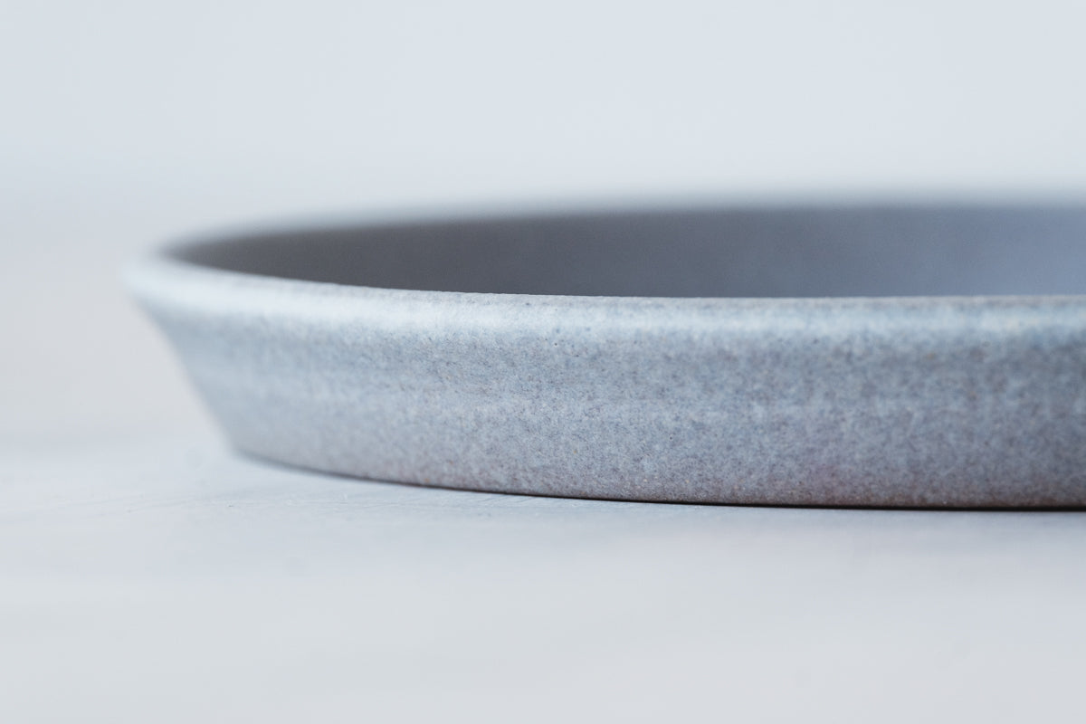 flat small plate bowl white gray purple
