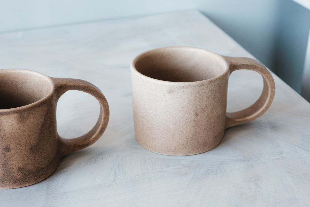 mug brown beige