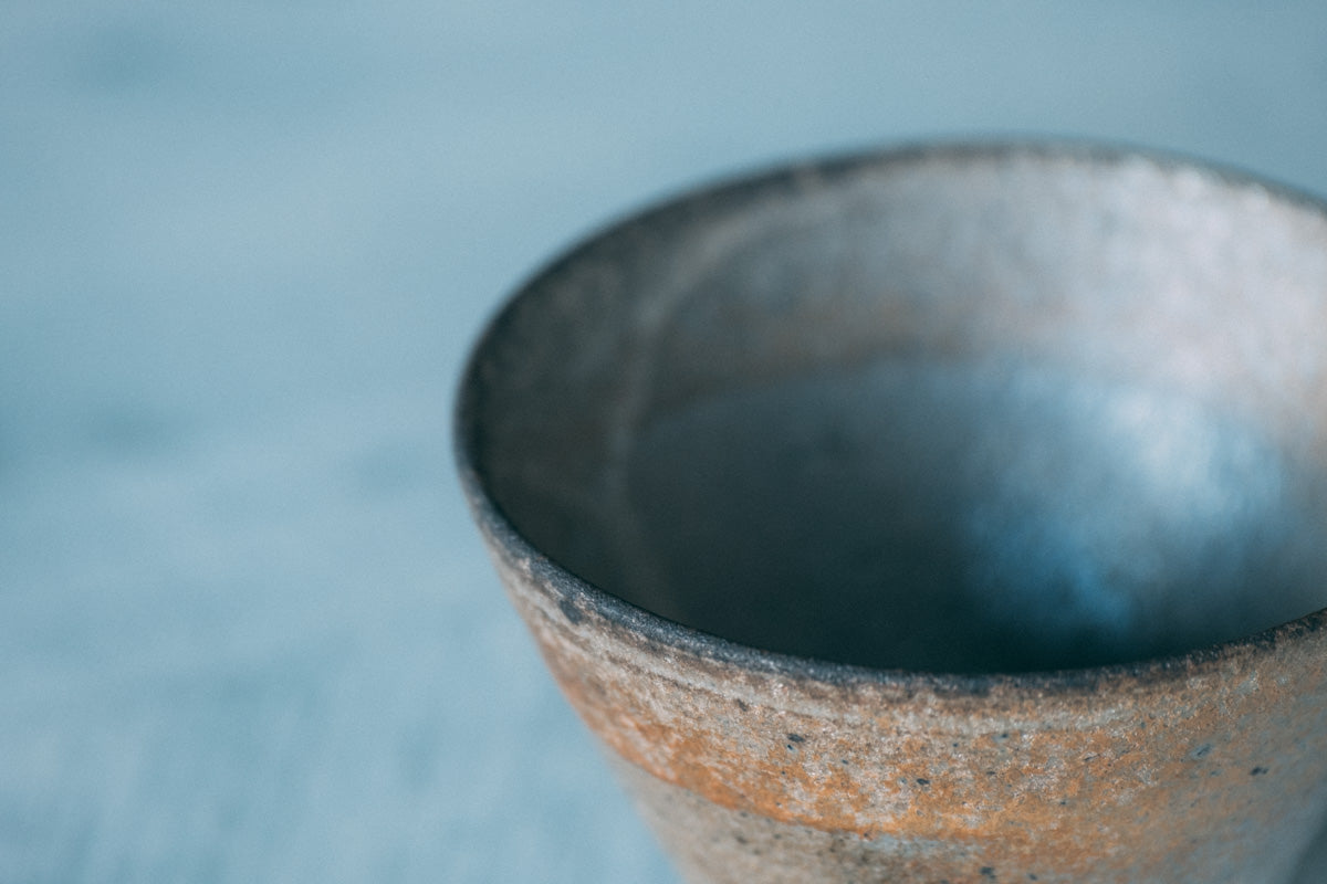 ぐい呑み(塩窯焼成)Sake cup