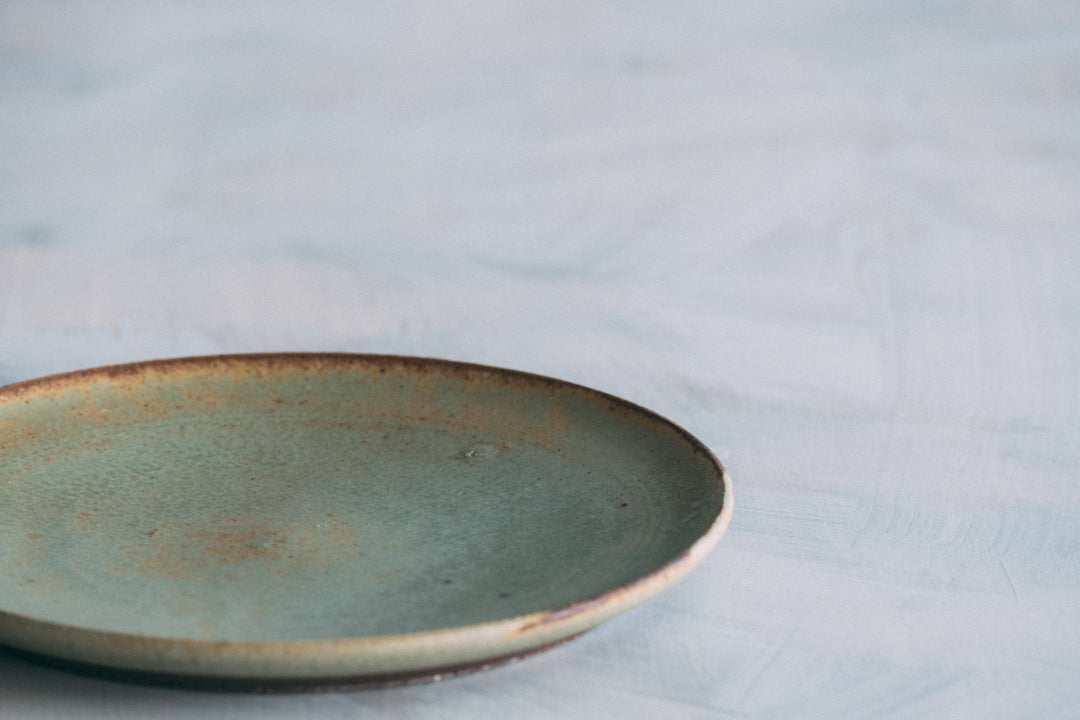 緑釉平向付 6.5" Hamada green Mukozuke - O'baware | Alp Shop & Studio