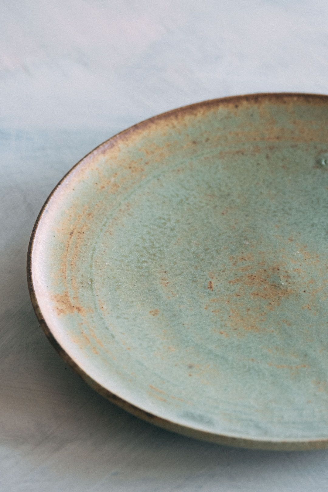 緑釉平向付 6.5" Hamada green Mukozuke - O'baware | Alp Shop & Studio