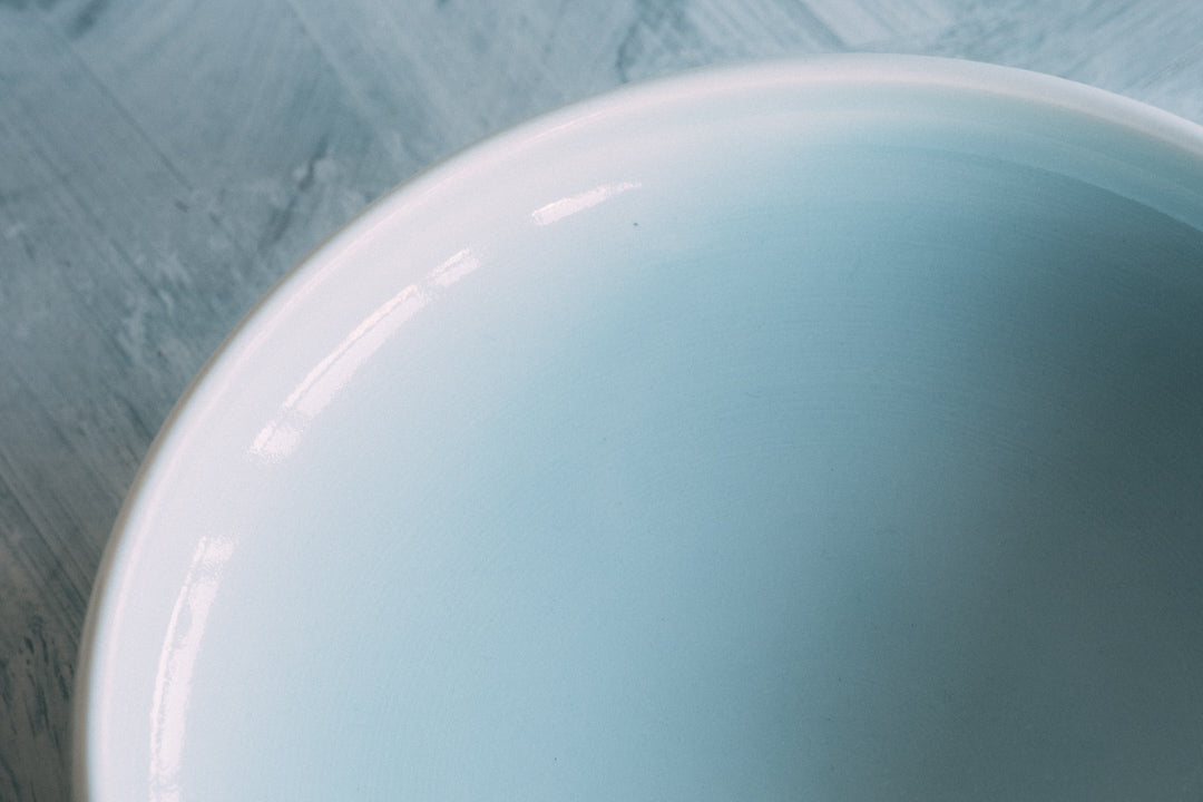しのぎライトブルー盛鉢 8" Shinogi Bebe's blue Serving Bowl