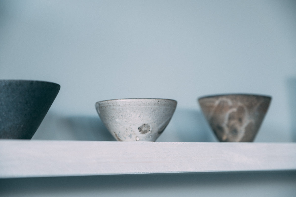ぐい呑み(塩窯焼成)Sake cup