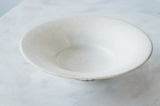 粉引 8寸大鉢 黄