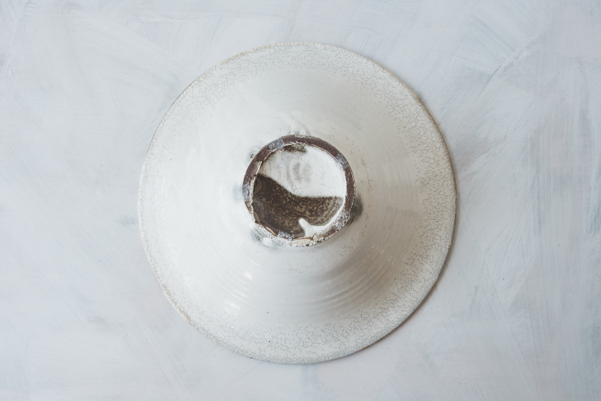 粉引 8寸大鉢 黄