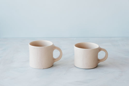 mug white beige